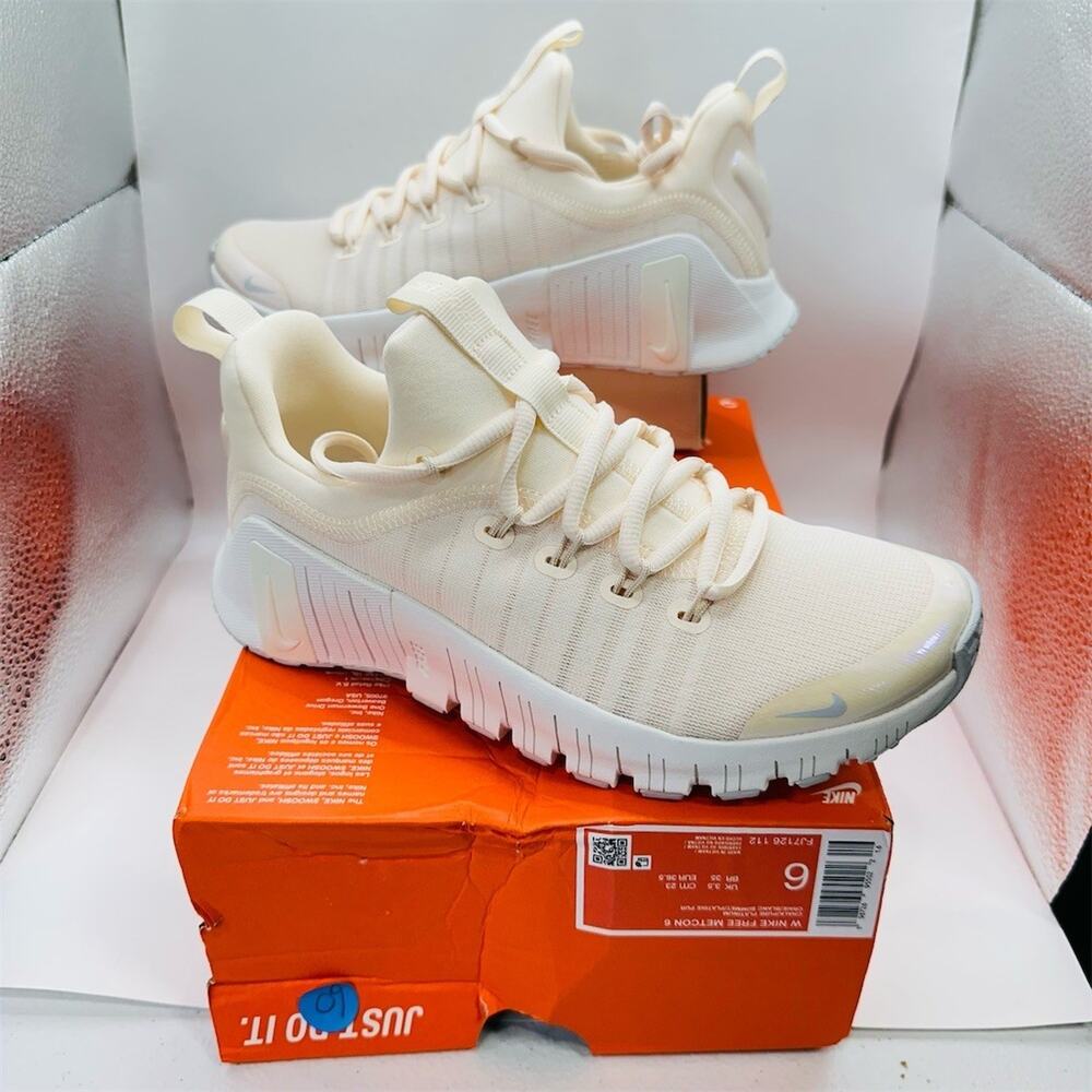 Nike Free Metcon 6 Women's Training Shoes Pale Ivory/White Size 6 w/ Box